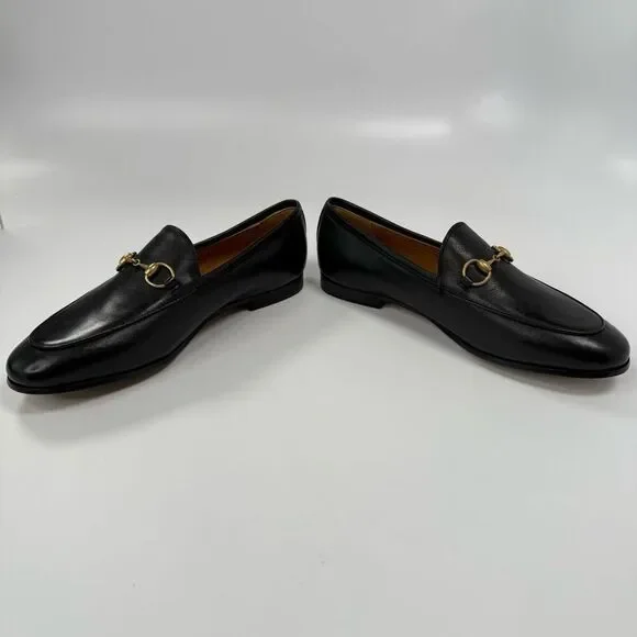 GUCCI Calfskin Womens Jordaan Loafers Size 37 Black - Picture 4 of 16